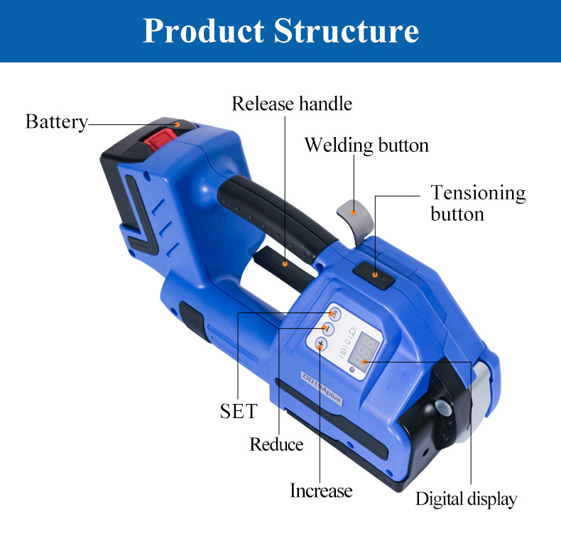 Strapping Machine Pp Band - PP Bantlama Aleti, Pille Çalışan, Taşınabilir,