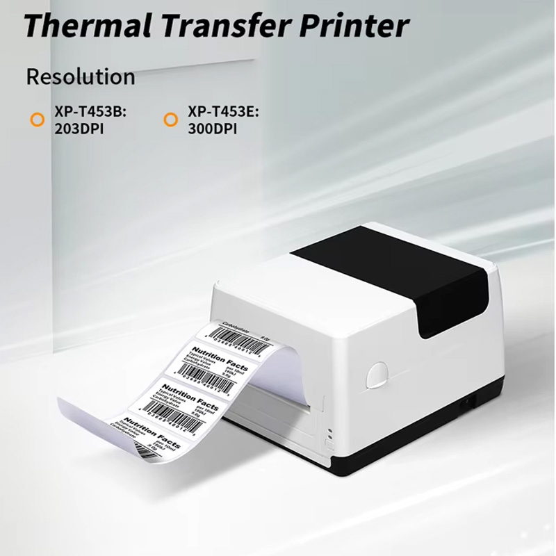 Thermal Label Printer 4 Inch 300Dpi - XP-T453B T453E Termal Transfer Doğrudan Termal