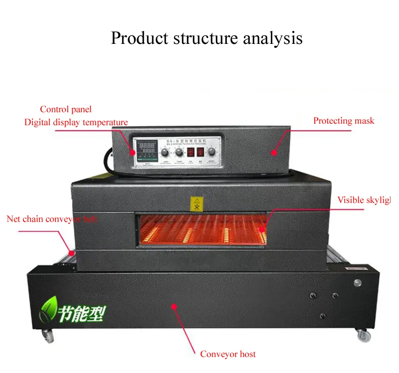 12.5 Sıcak Satış Isı Daralan A - Shrink Wrap Machine Heat Tunnel incelemesi ve fiyatı