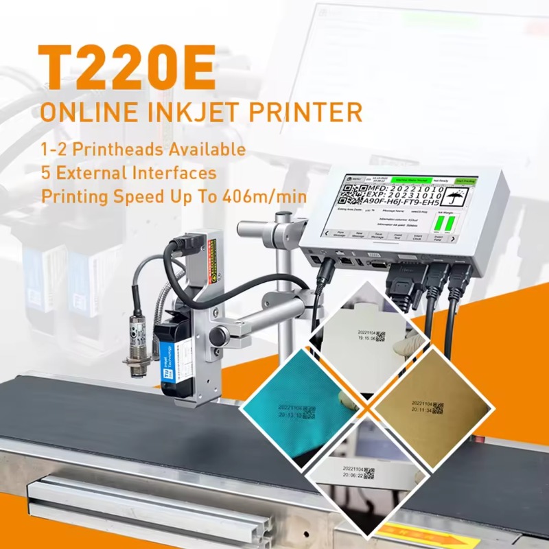 OEM/ODM T220E-1 TIJ Online Mür - Coding Machine Date Printer Inkjet incelemesi ve fiyatı